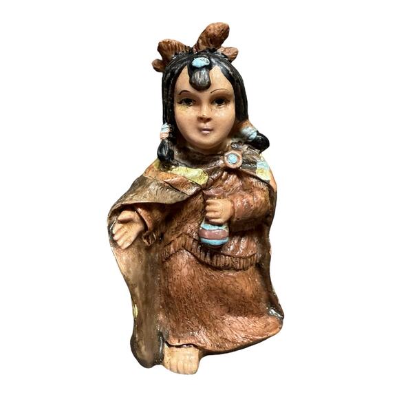 Christmas Nativity Set Native American Scene Resin Vintage Southwestern Folk Art - Picture 9 of 16